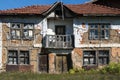 Old abandoned grunge rural house facade Royalty Free Stock Photo