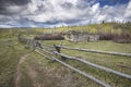 Old abandoned homestead in Wyoming Royalty Free Stock Photo