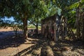 Old abandoned house in the countryside with broken roof. Brazil Royalty Free Stock Photo