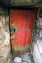 Old and abandoned house door Royalty Free Stock Photo
