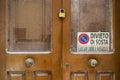 Old abandoned house door very sad in the old town in Salento