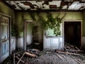 old abandoned house in the forest, Ai Generated Royalty Free Stock Photo