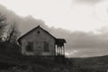 Old abandoned house on the hill Royalty Free Stock Photo