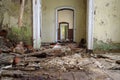Old abandoned house interior ruins