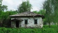 An old abandoned house in one of the Ukrainian villages. Scenery Royalty Free Stock Photo