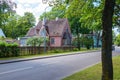 Old abandoned house on the street of city Royalty Free Stock Photo