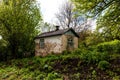 Old abandoned house among the thickets of greenery Royalty Free Stock Photo