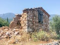 Old abandoned house in Vathi on Samos in Greece Royalty Free Stock Photo