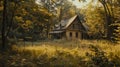 An old abandoned house in the woods Royalty Free Stock Photo