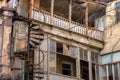 Old abandoned houses in historical part of Tbilisi Royalty Free Stock Photo
