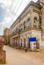 Old, abandoned houses on the street Panam Nagar in Sonargaon - Bangladesh Royalty Free Stock Photo