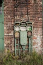 Old abandoned industrial building with electrical switchboard Royalty Free Stock Photo