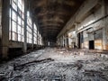 Old abandoned industrial interior