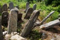 Old abandoned Jewish cemetery in Ukraine Royalty Free Stock Photo