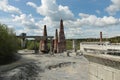 Old abandoned marble factory in Ruskeala, Russia