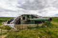 Old abandoned military artillery cannon