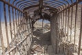Old abandoned military bunker in the african desert Royalty Free Stock Photo