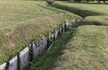 an old abandoned military trench used for defensive actions