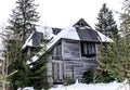 Old abandoned mysterious house in the Carpathian Mountains Royalty Free Stock Photo