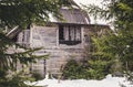 Old abandoned mysterious house in the forest Royalty Free Stock Photo