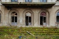 Old abandoned overgrown house in lost ghost town Royalty Free Stock Photo