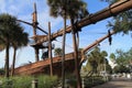 Pirate ship by scenic stroll at Disney resort