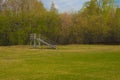 The old metal slide in the Playground Royalty Free Stock Photo