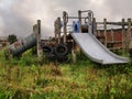 Old abandoned playground Royalty Free Stock Photo