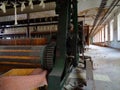 old abandoned production hall for carpets