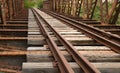 Old abandoned railroad bridge Royalty Free Stock Photo