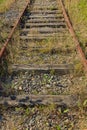 Old rusty railway tracks. Royalty Free Stock Photo