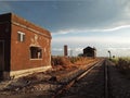 Old Abandoned Railway station in Puglia, southern Italy Royalty Free Stock Photo