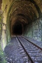 old abandoned railway tunnel in the middle of nowhere Royalty Free Stock Photo