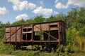 Old abandoned railway wagon