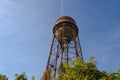 Old abandoned railway water tank in Szeged Royalty Free Stock Photo