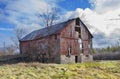 Old abandoned red barn along highway 16 near Ottawa, Canada Royalty Free Stock Photo