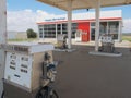 An old abandoned retro gas station along route 66 Royalty Free Stock Photo