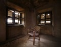 Old abandoned room with chair Royalty Free Stock Photo