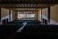 Old abandoned rotten cinema theater Royalty Free Stock Photo