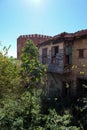 Old abandoned ruined house inside the alanya fortress in Turkey Royalty Free Stock Photo