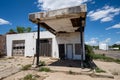 Old abandoned rusted gas station, along Route 66, in McLean Texas Royalty Free Stock Photo