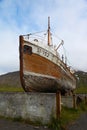 Old boat in Siglufjordur in Iceland