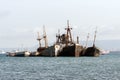 Old Abandoned Ships in Augusta - Sicily.