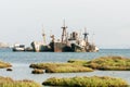 Old Abandoned Ships in Augusta - Sicily.
