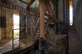 Old, abandoned silo building interior