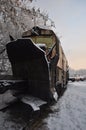 old abandoned snow cleaning train Royalty Free Stock Photo