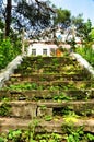 Old abandoned staircase leading to the Orthodox parish of Saint Nicholas Church