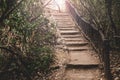 Old abandoned stairway in the park Royalty Free Stock Photo