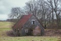 Old abandoned stone house in Denmark Royalty Free Stock Photo