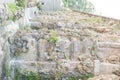 Old abandoned stone stairs